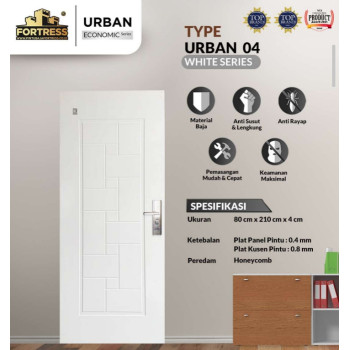 Pintu baja Tipe Urban-04 Warna Putih